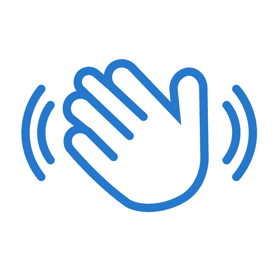 A hand waving