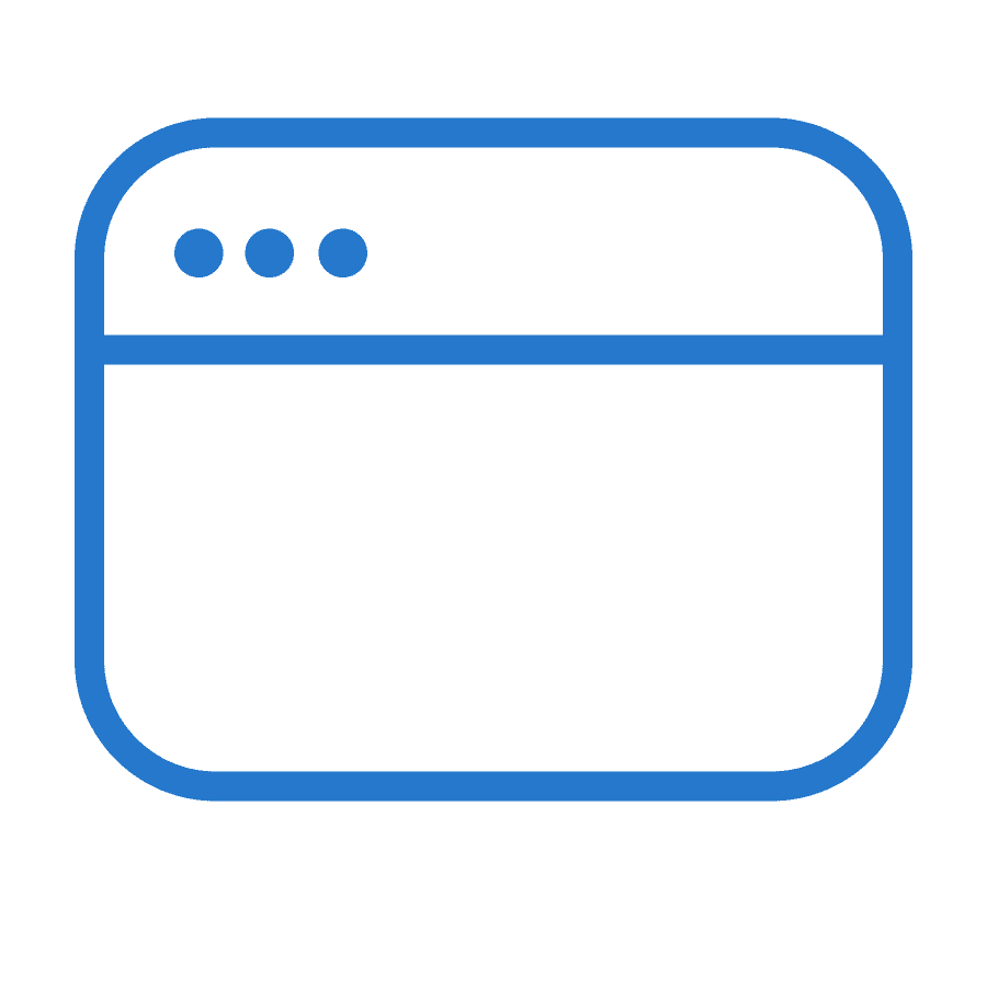 An arrow pointing at a browser window